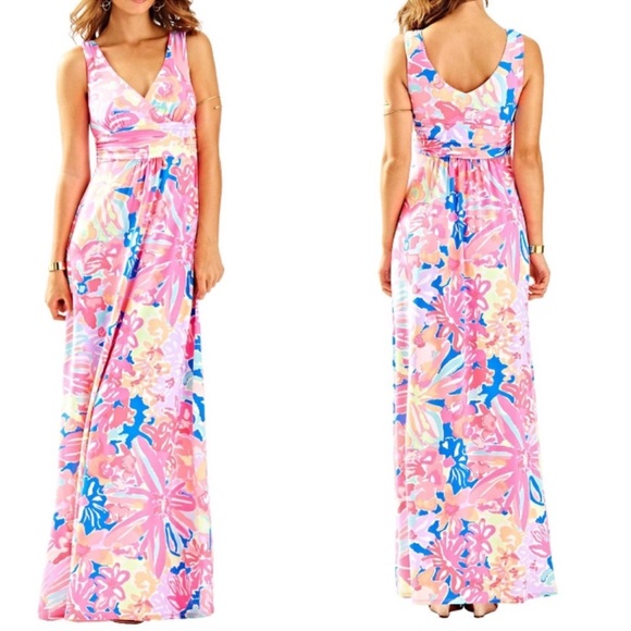 Lilly Pulitzer Dresses & Skirts - Lilly Pulitzer Sloane Playa Hermosa Sleeveless Maxi Dress Size M